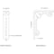 Ekena Millwork Fleur De Lis Wrought Iron Bracket, (Single center brace), Antiqued Brass 1 1/2"W x 5 1/2"D x 8"H BKTM01X05X08SFLABS - alternate 4